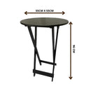 Conjunto Bistró Plegable con Banquetas – Negro