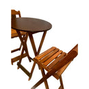 Conjunto Bistró Plegable con Banquetas – Imbuia