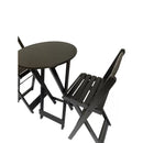 Conjunto Bistró Plegable con Banquetas – Negro