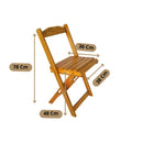 Silla Plegable Retráctil de Madera Color Miel