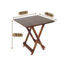 Mesa Plegable 70x70 Retráctil de Madera Imbuia