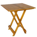 Mesa Plegable 70x70 Retráctil de Madera Miel