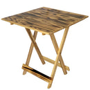 Mesa Plegable 70x70 Retráctil de Madera Estilo Safari