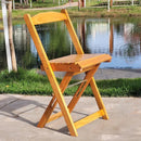 Conjunto Mesa Plegable 70x70 con 4 Sillas – Retráctil Miel