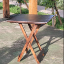 Mesa Plegable 70x70 Retráctil de Madera Imbuia