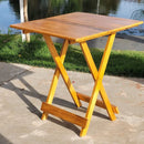 Mesa Plegable 70x70 Retráctil de Madera Miel